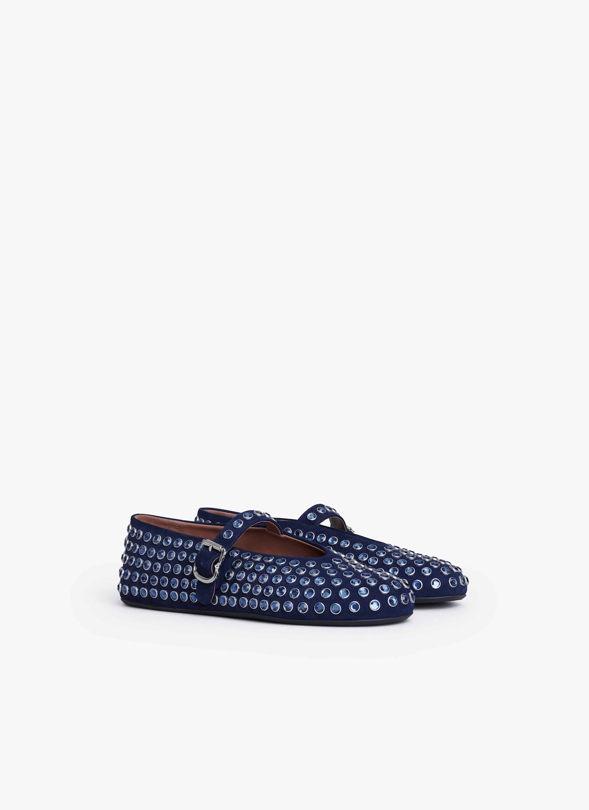 STRASS BALLET FLATS ALAÏA DARK BLUE STRASS BALLET FLATS